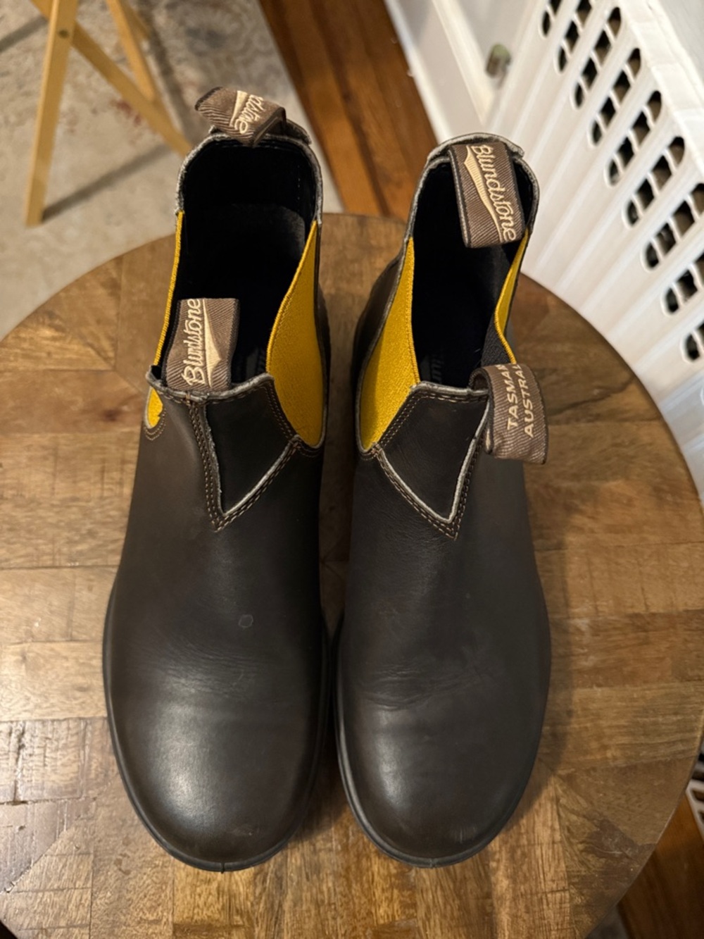 Blundstone 1919 Unisex Mustard Brown Boots 11 - Picture 7 of 14